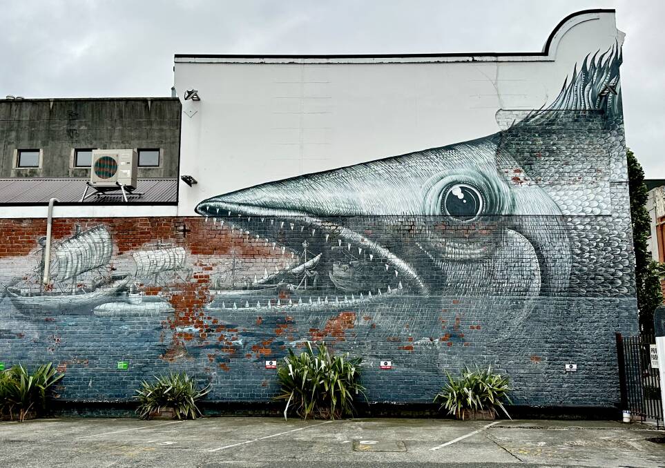 Striking street art in Dunedin. Striking street art in Dunedin.