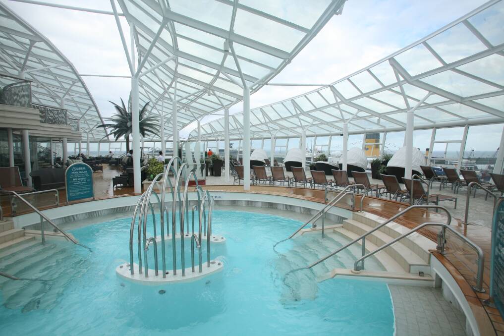 One of the ship's swimming pools. One of the ship's swimming pools.
