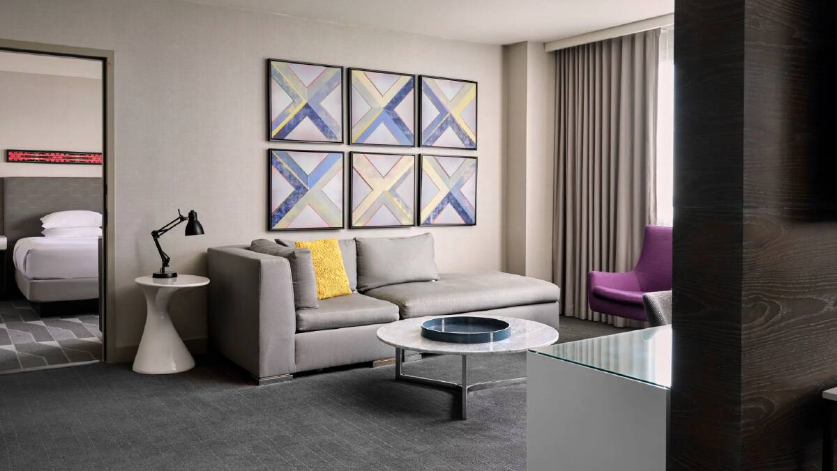 A one-bedroom suite at Hyatt Regency LAX.