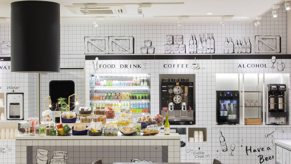The unmanned ground-floor cafeteria. The unmanned ground-floor cafeteria.
