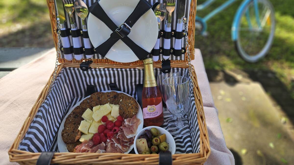 The writer's picnic basket. Picture by Natascha Mirosch