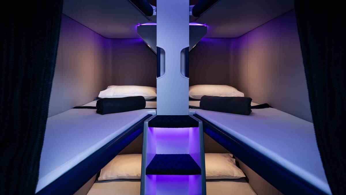 Air New Zealand's Skynest bunk beds.