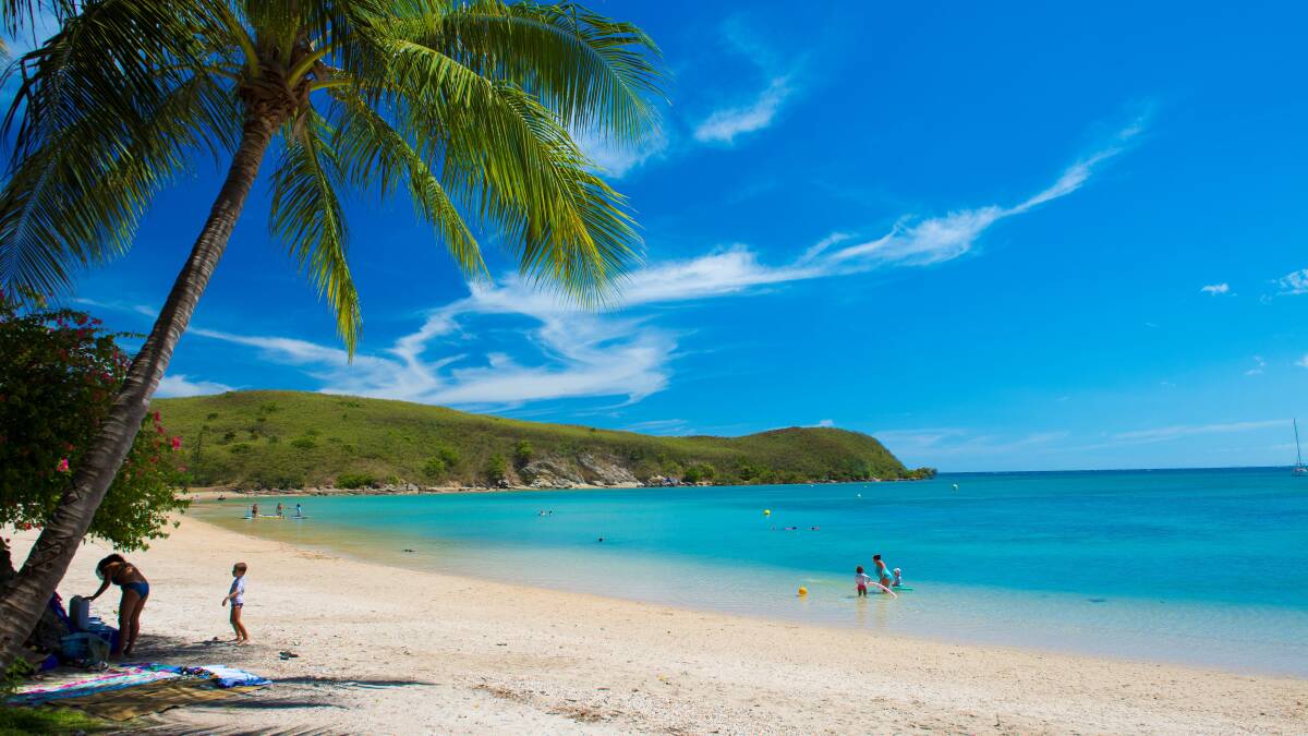 A beach in New Caledonia. A beach in New Caledonia.