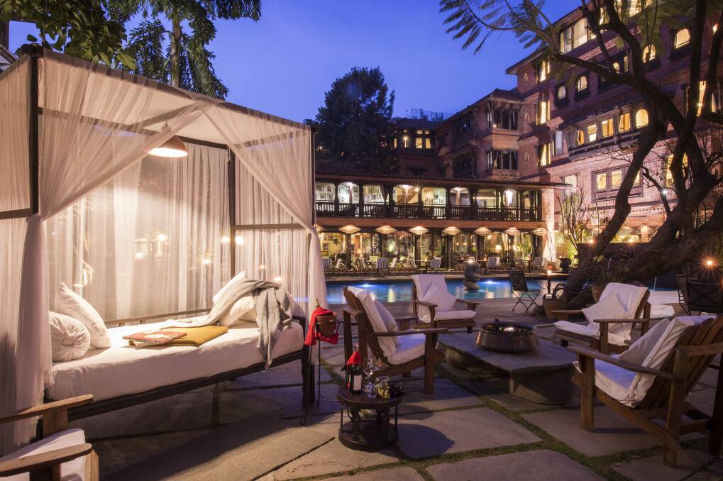 Outdoor sitting area.
