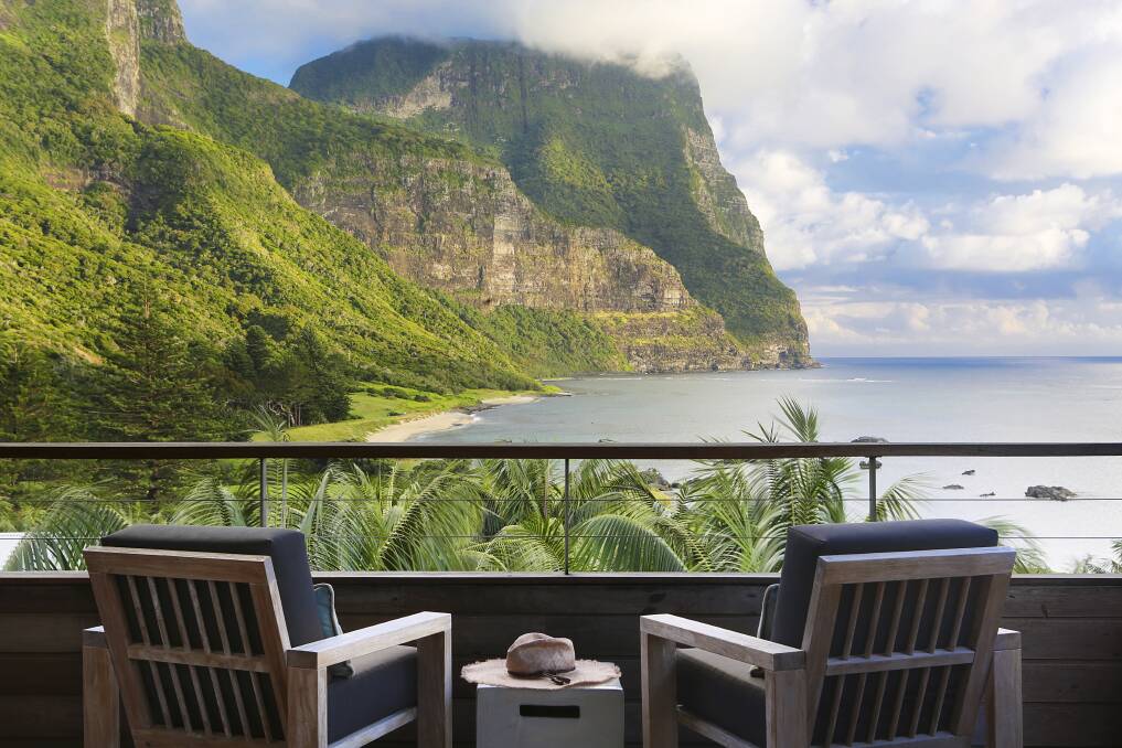 A view of Lord Howe Mountains from Capella Lodge. Picture: Rhiannon Taylor A view of Lord Howe Mountains from Capella Lodge. Picture: Rhiannon Taylor