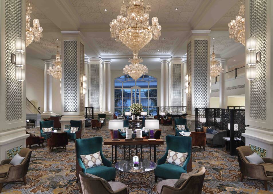 InterContinental Singapore's resplendent Lobby Lounge.