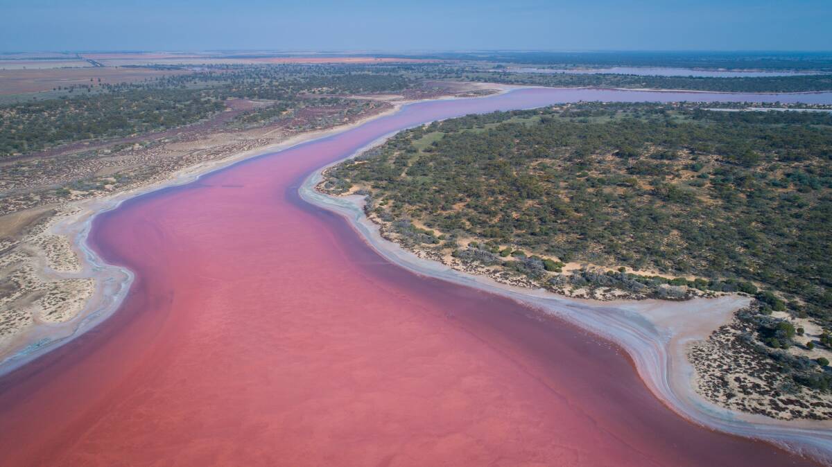 A pink lake in Victoria.