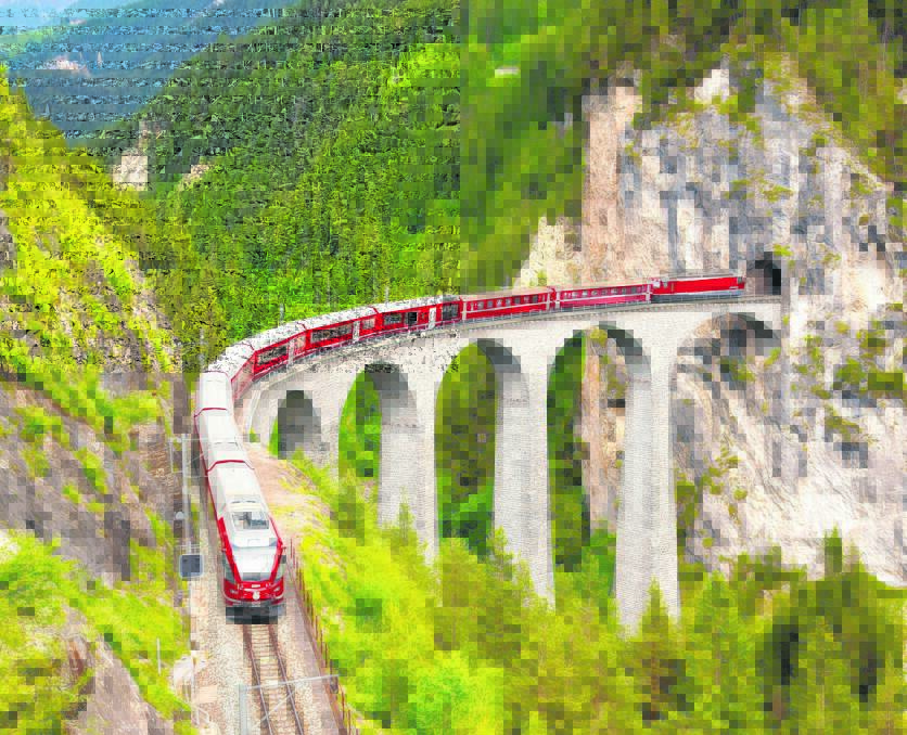 Train travel in Europe - and particularly through Switzerland - is magical. Picture by Shutterstock Train travel in Europe - and particularly through Switzerland - is magical. Picture by Shutterstock
