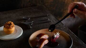 A duck dish at Feu.