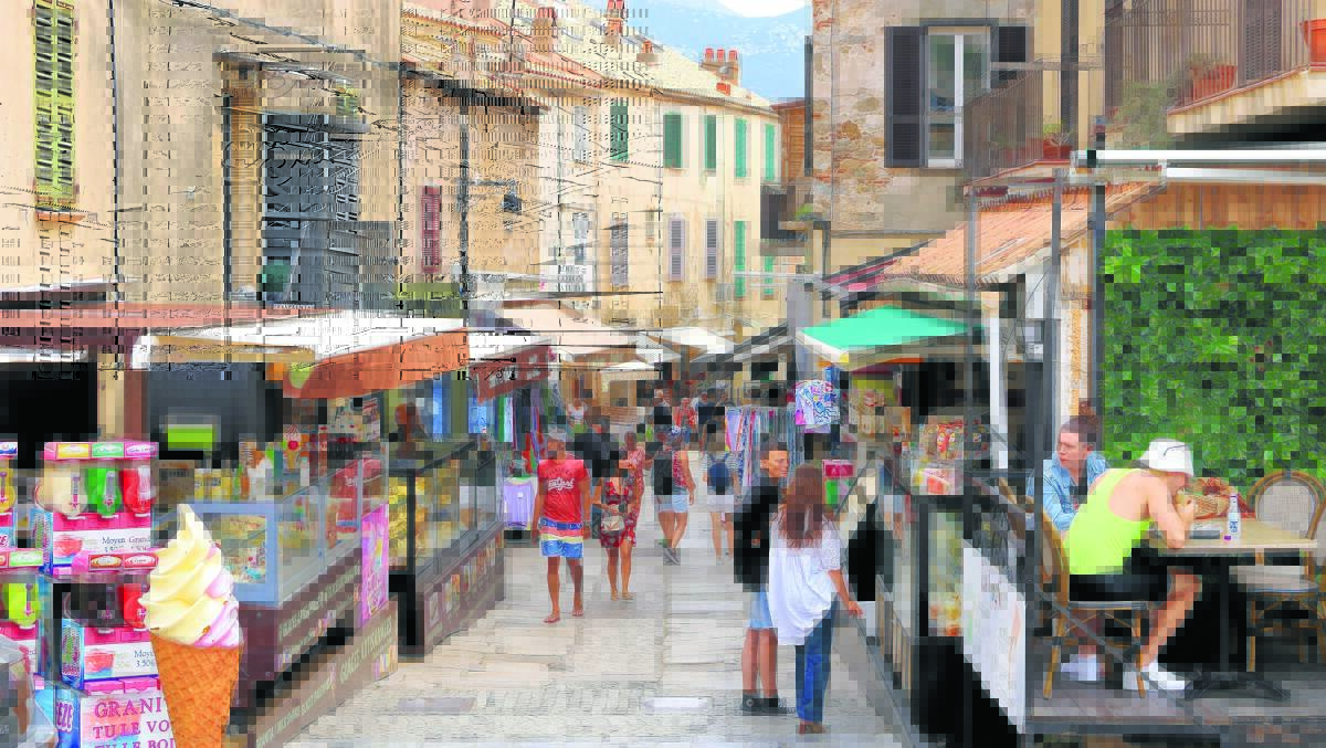 A bustling street in Calvi. Picture: Shutterstock A bustling street in Calvi. Picture: Shutterstock