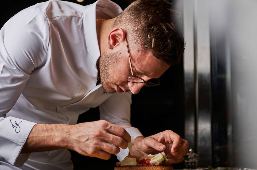 Chef Davide Giacomelli at Luce restaurant.