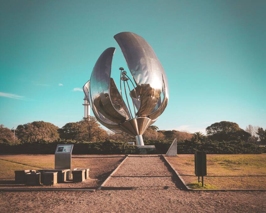 The stainless-steel flower in Buenos Aires. Picture: Unsplash