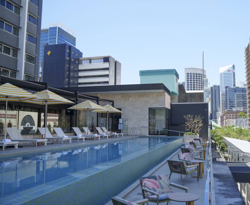 The rooftop pool at Hyatt Regency. The rooftop pool at Hyatt Regency.