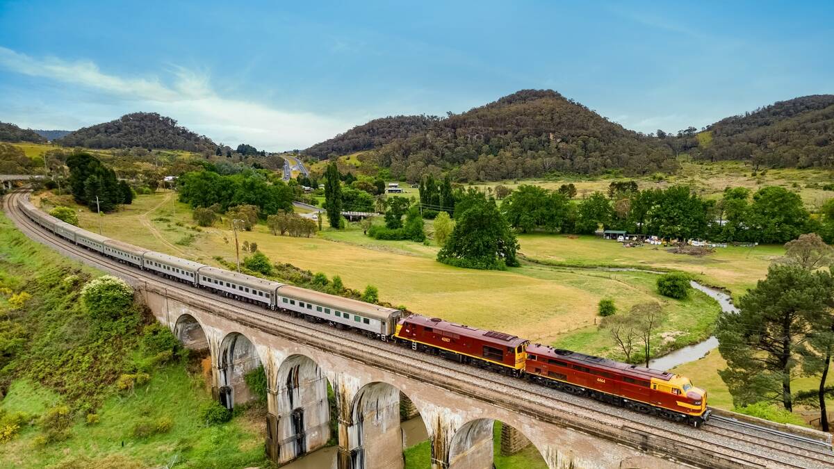 The train slicing its way through country NSW. Picture by Chris Ersek The train slicing its way through country NSW. Picture by Chris Ersek