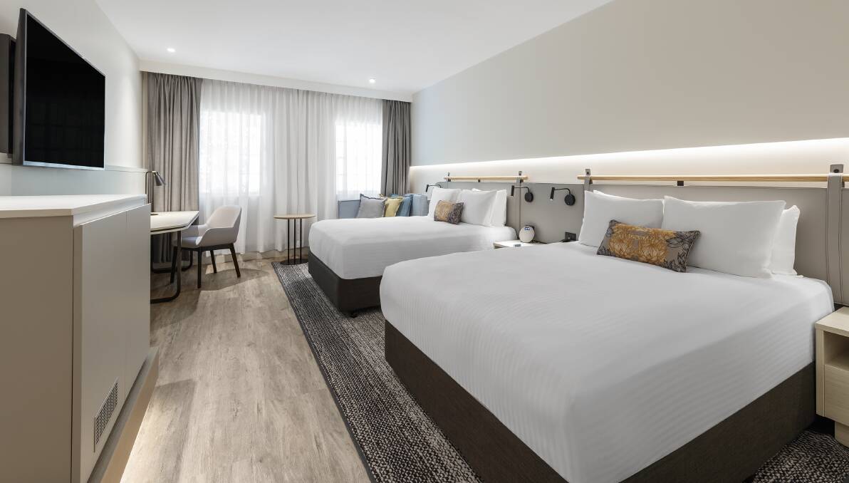 Separate beds for parents and kids at Kimpton Margot Sydney. Separate beds for parents and kids at Kimpton Margot Sydney.