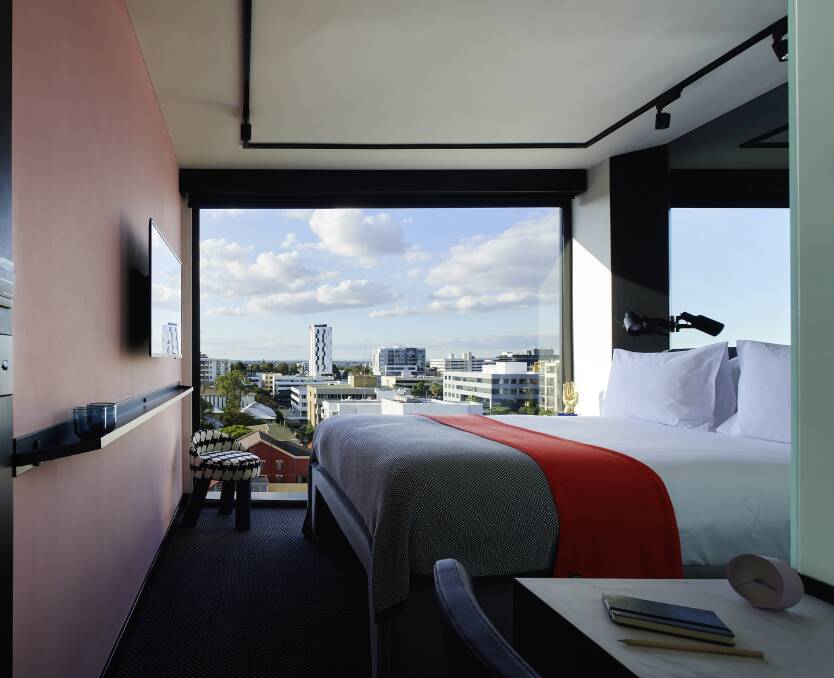 A guestroom at Tribe.