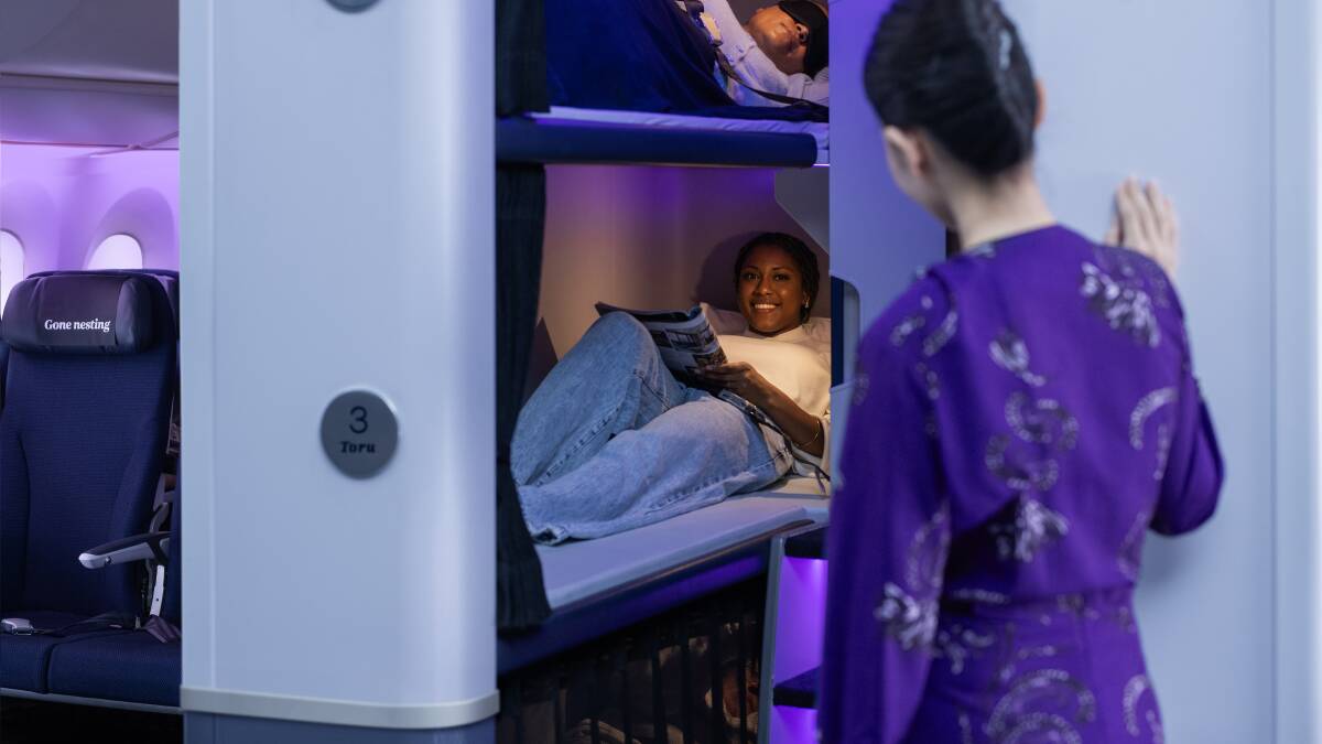 Air New Zealand's Skynest bunk beds.