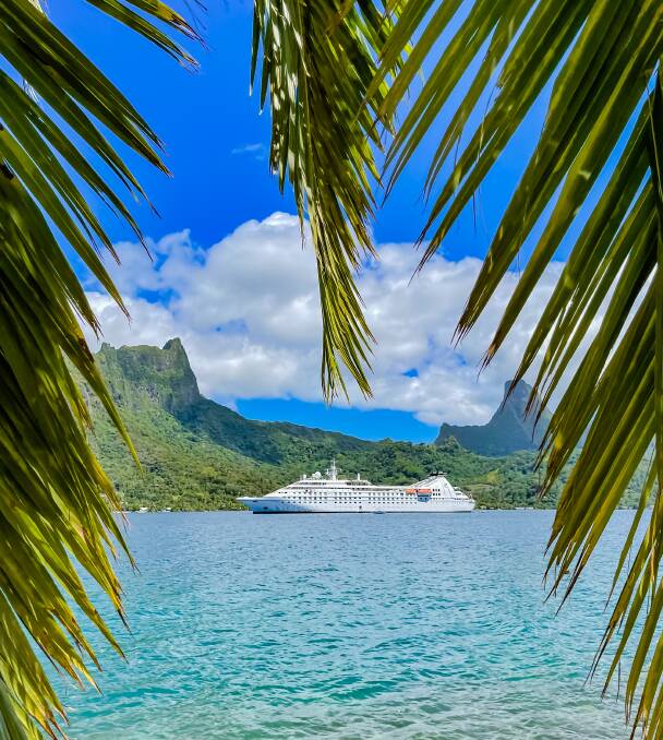 Windstar Cruises' Star Breeze in French Polynesia.