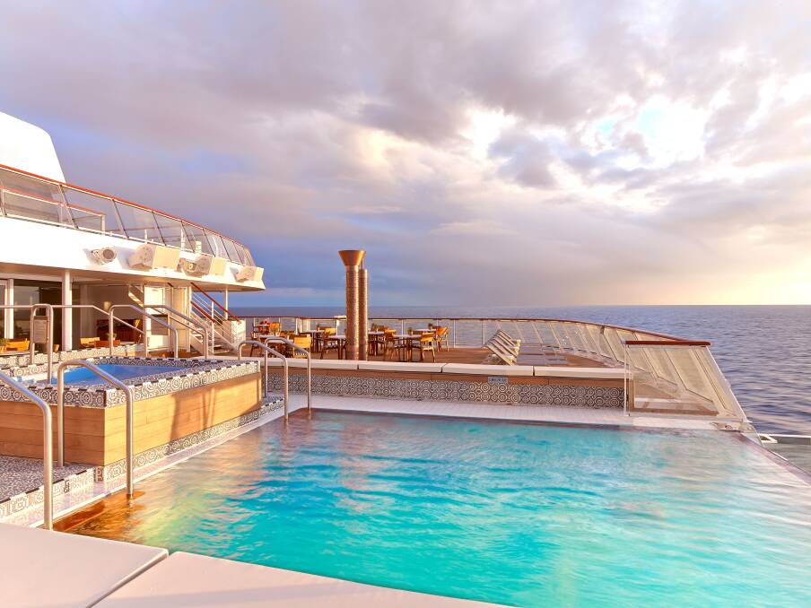 The infinity pool on Viking Venus. The infinity pool on Viking Venus.