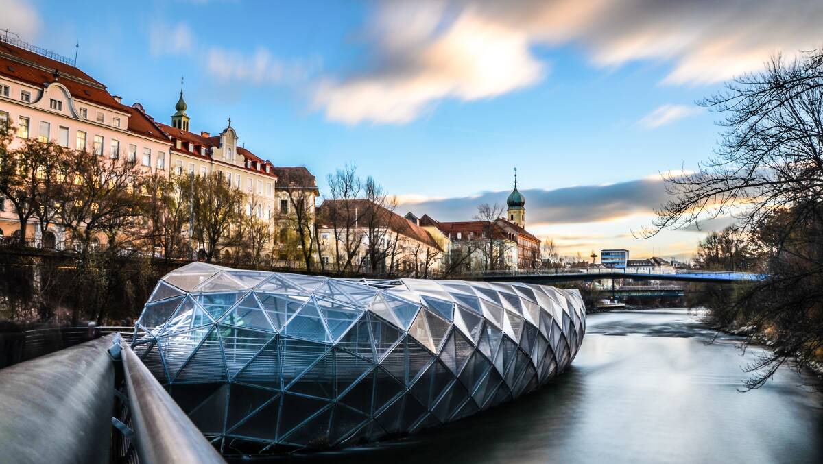 Murinsel Graz. Murinsel Graz.