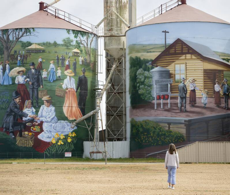 Colbinabbin silo art by Tim Bowtell. Picture by Mark Daffey Colbinabbin silo art by Tim Bowtell. Picture by Mark Daffey