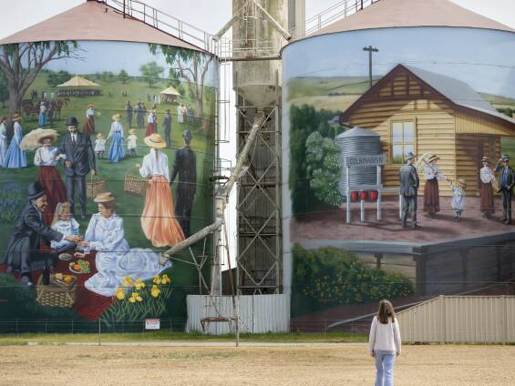 Colbinabbin silo art by Tim Bowtell. Picture by Mark Daffey