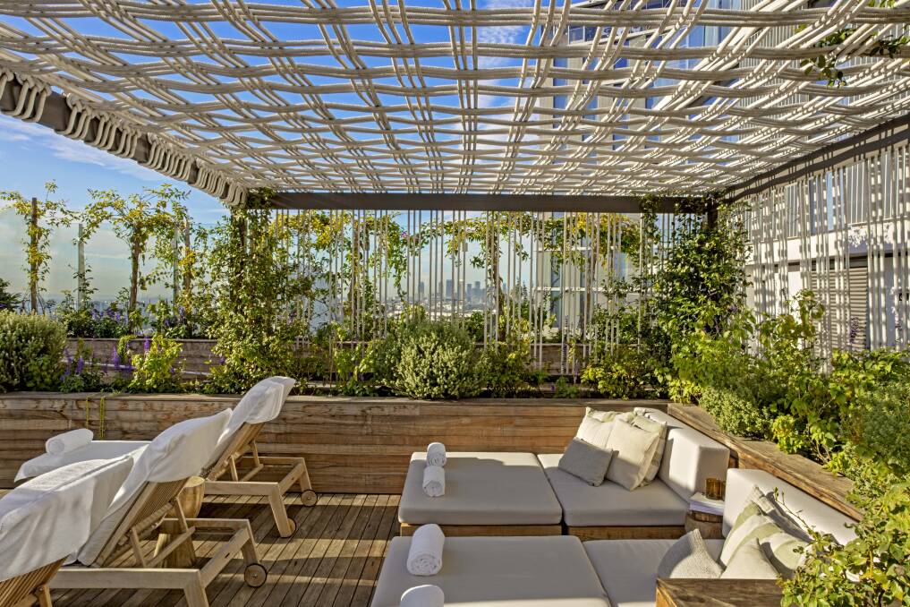 1 Hotel's rooftop pooldeck.