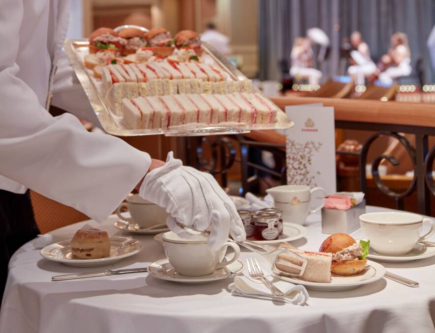 Elegant service on Cunard's Queen Elizabeth.