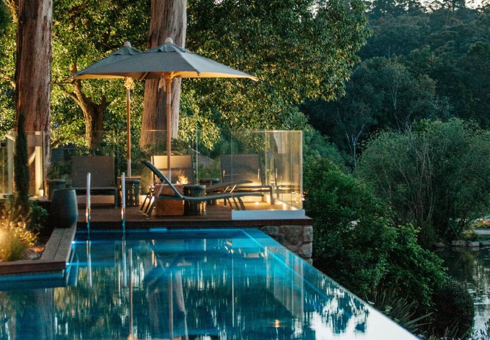 The pool at Lake House Daylesford, Victoria.