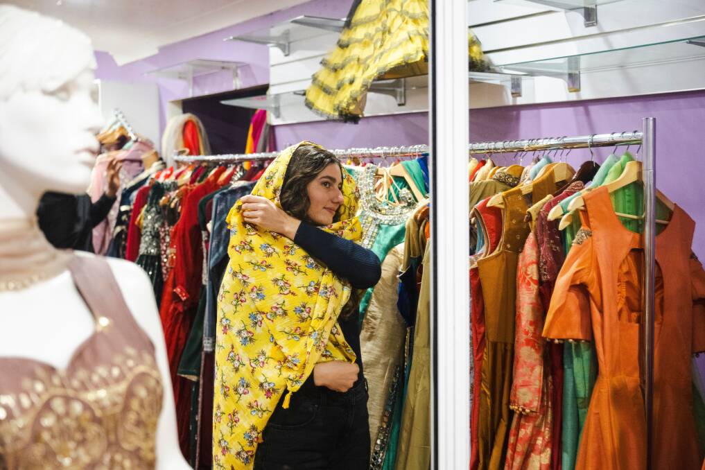 A sari shop in Harris Park. Picture by Destination NSW