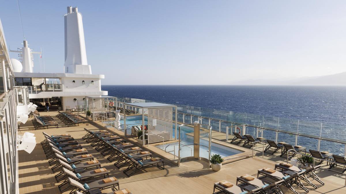 The ship's ravishing asymmetrical design gives it a resort-like feel. 