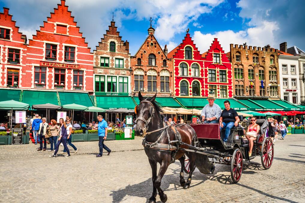 The central square of Bruges. The central square of Bruges.