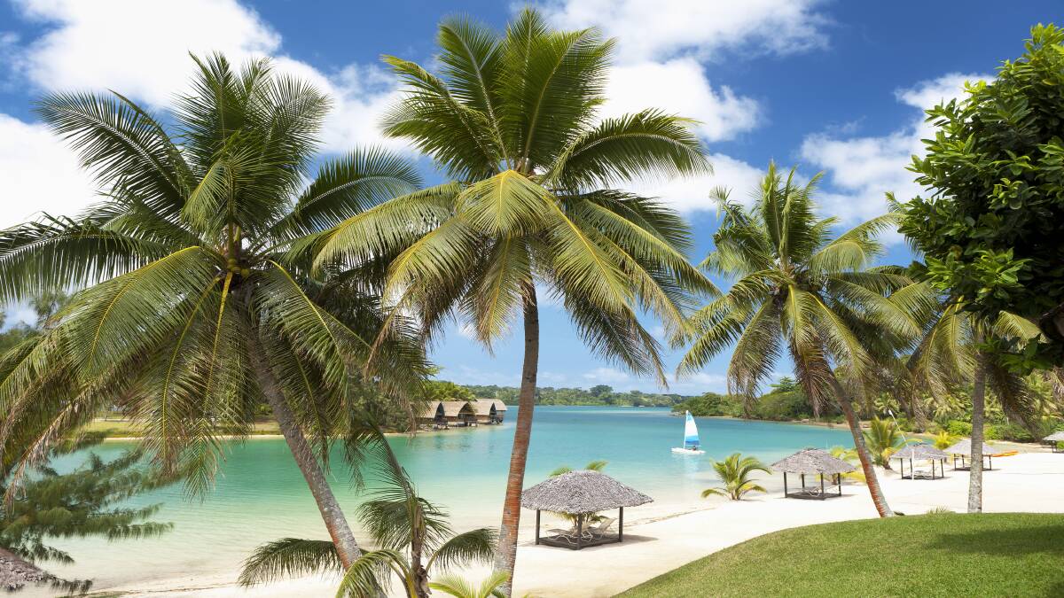 Views over tranquil waters at Holiday Inn Resort Vanuatu.
