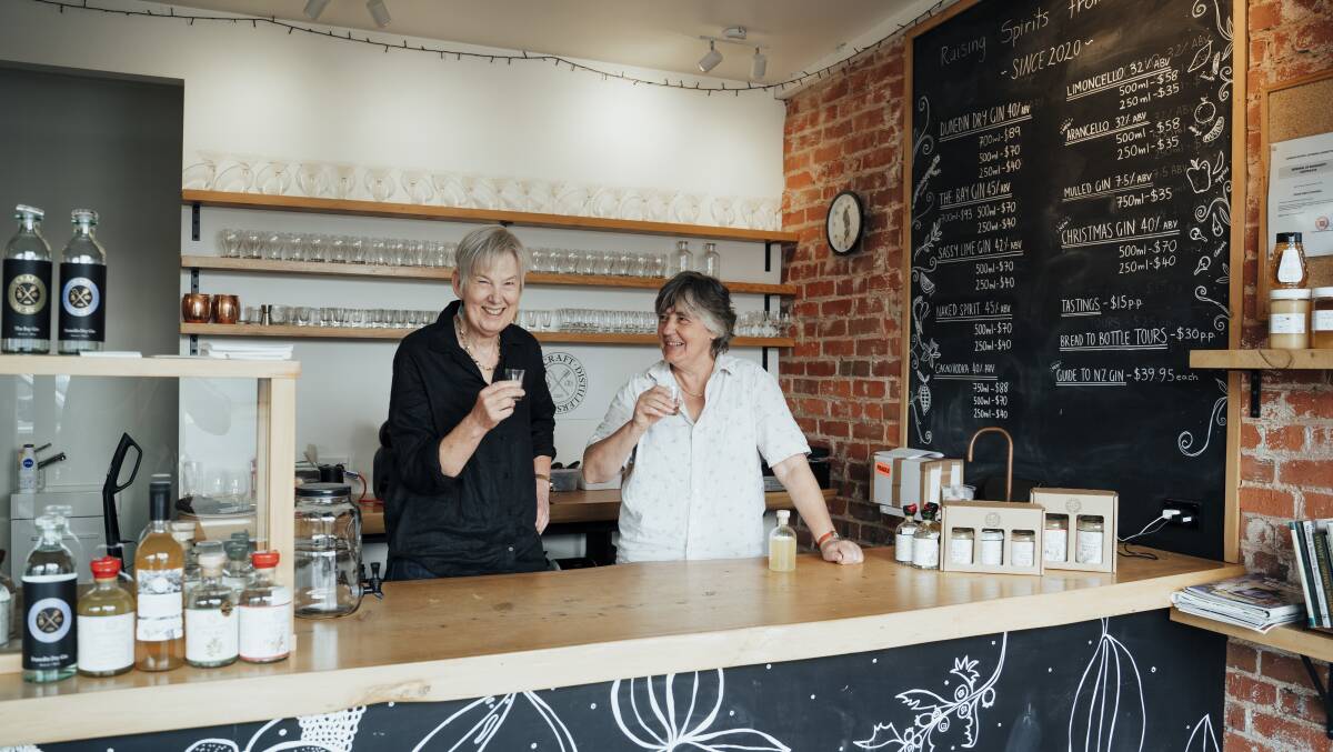 Jenny McDonald (right) and Sue Stockwell of Dunedin Craft Distillers. Jenny McDonald (right) and Sue Stockwell of Dunedin Craft Distillers.