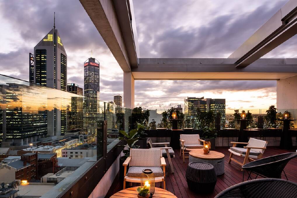 QT's rooftop bar.
