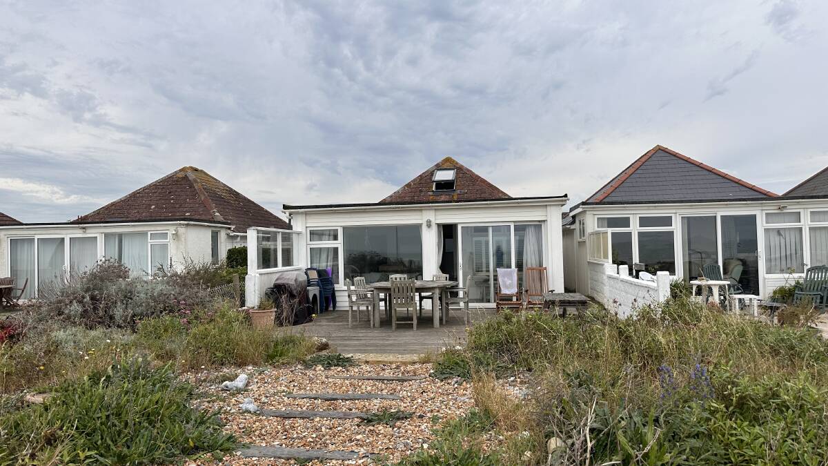 The writer's home-swap chalet on Pevensey Bay. The writer's home-swap chalet on Pevensey Bay.