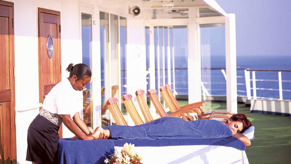 Save cruise-ship spa treats for port days. Picture by Getty Images