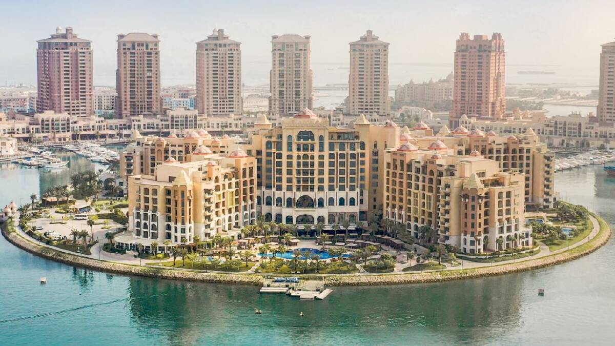 The St Regis Marsa Arabia Island hotel. The St Regis Marsa Arabia Island hotel.