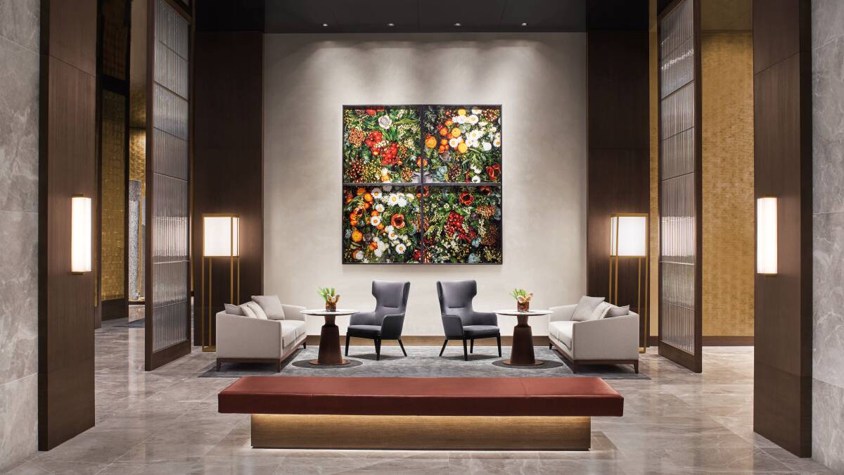 The hotel's ground-floor lobby.
