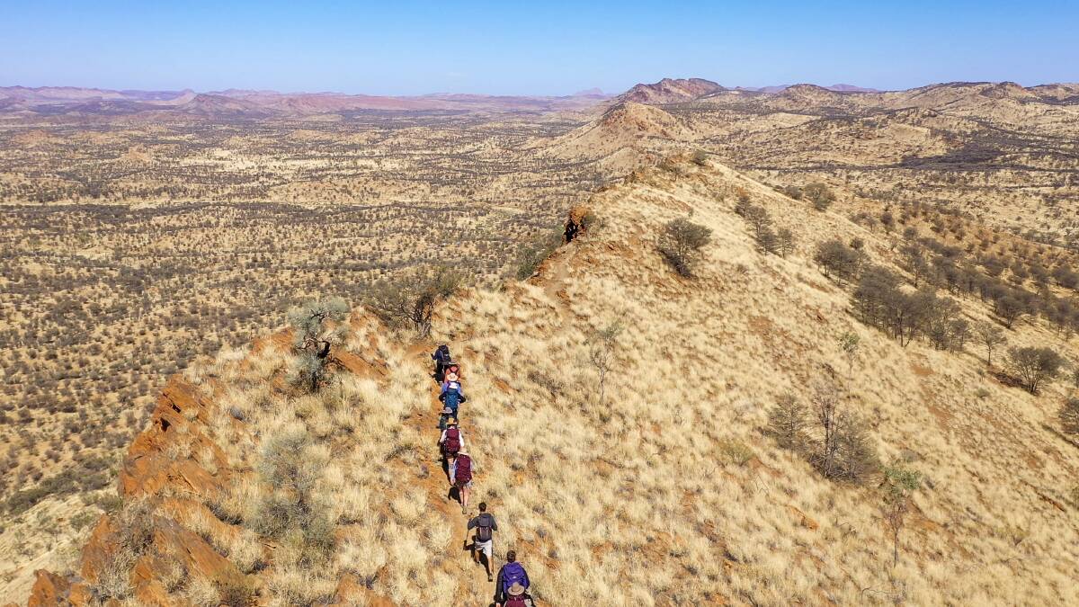 Larapinta trail with World Expeditions. Picture: Tourism NT/Tourism Australia Larapinta trail with World Expeditions. Picture: Tourism NT/Tourism Australia