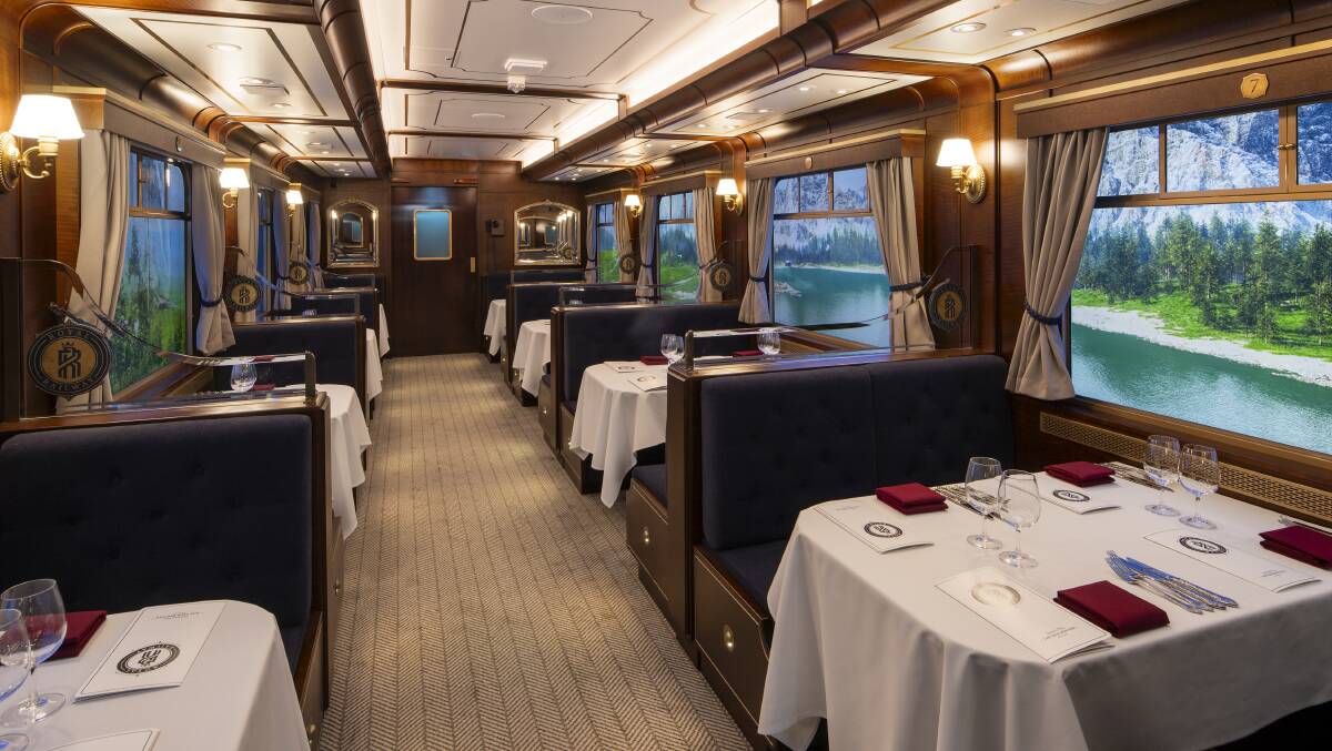 The rail-themed restaurant on Legend of the Seas.