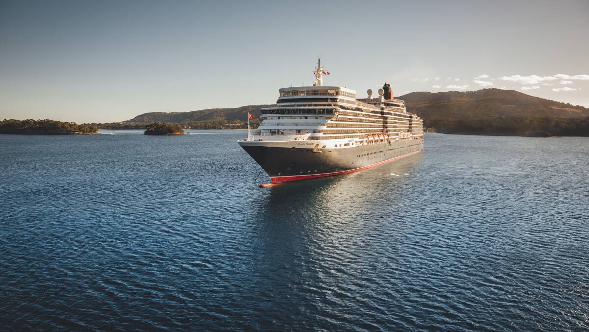 The luxurious Queen Elizabeth ship.