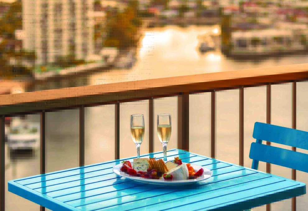 A table with a view at Vibe hotel.