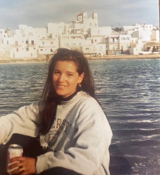 The writer in Paros in 1992.
