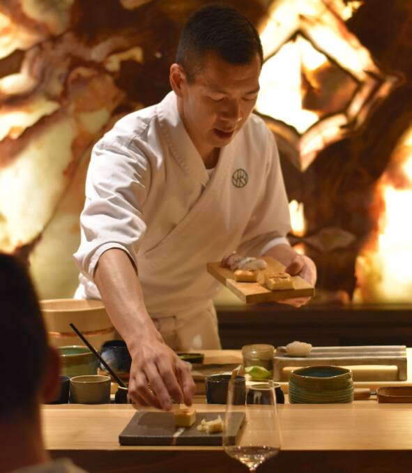 Omakase at Melbourne's Warabi restaurant. Omakase at Melbourne's Warabi restaurant.
