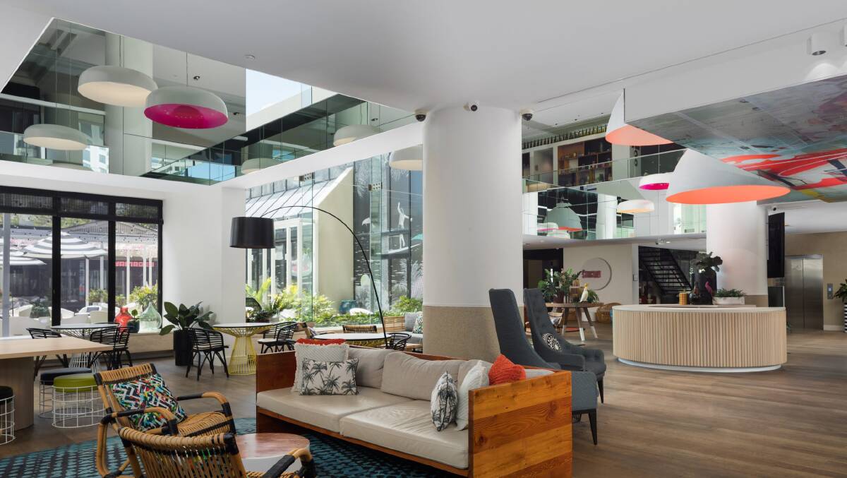 QT Gold Coast's lobby. QT Gold Coast's lobby.
