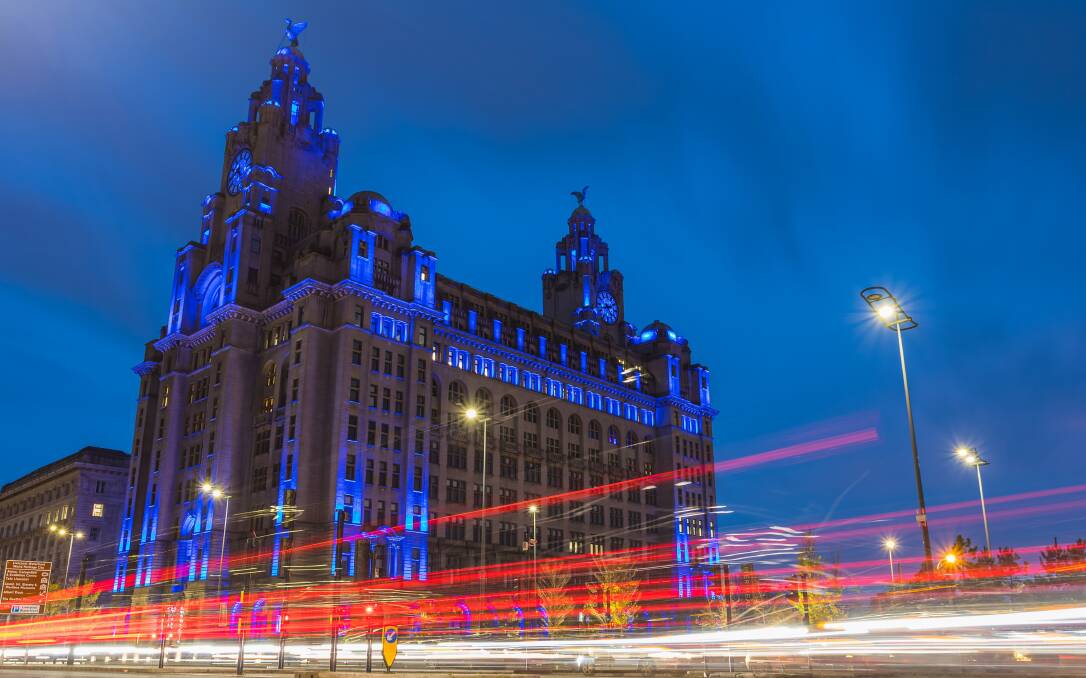 The Royal Liver Building on the Liverpool waterfront at twilight. Picture by Shutterstock