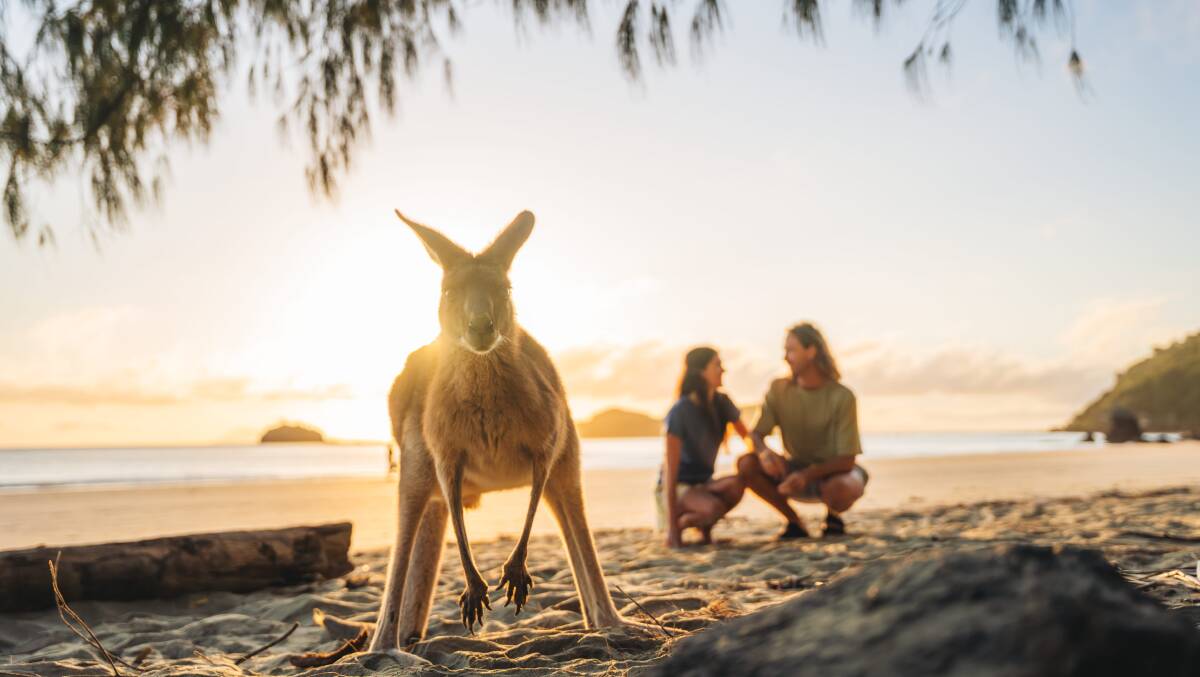 Locals on a beach in Cape Hillsborough near Mackay. Picture by Tourism and Events Queensland