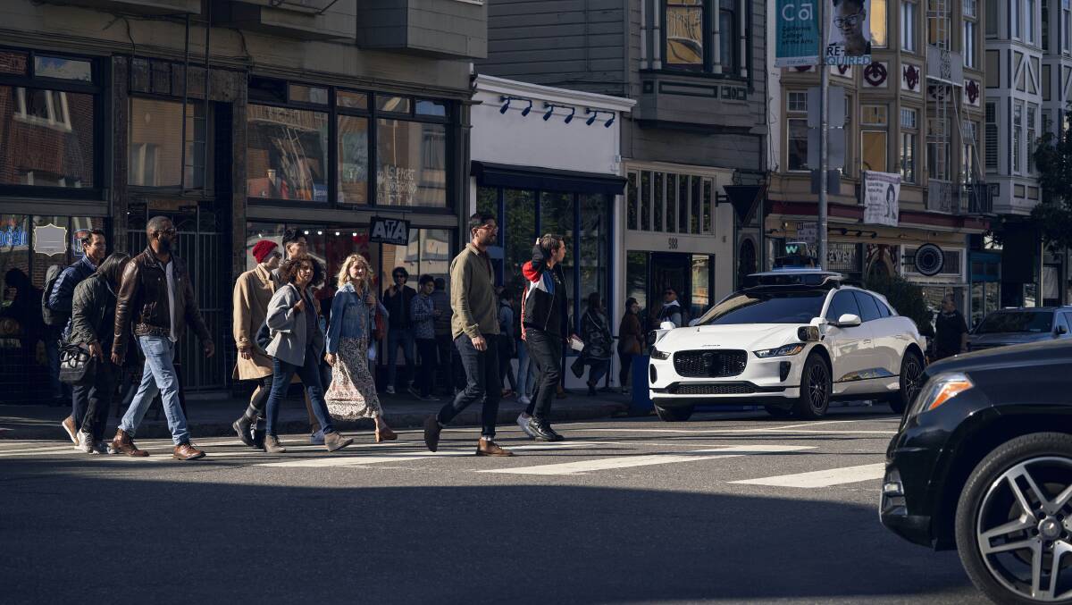 The fully autonomous car drives itself using cameras, radar, lidar and AI.