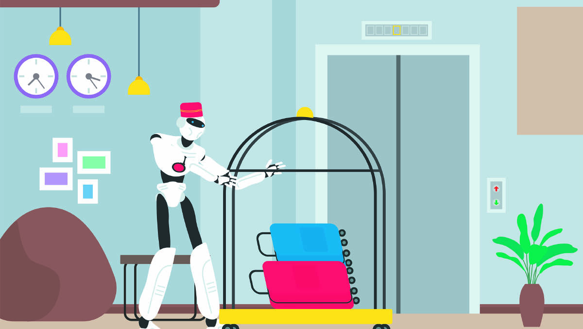 Guests still prefer to interact with people ... not robots. Illustration by Shutterstock Guests still prefer to interact with people ... not robots. Illustration by Shutterstock